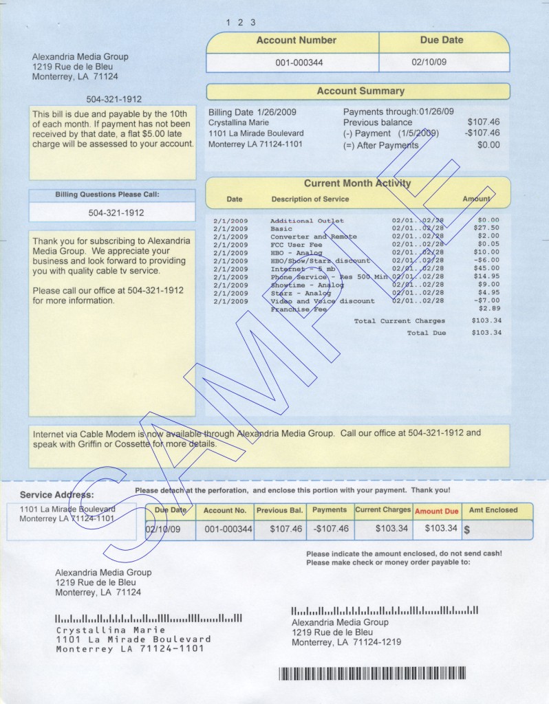 3-Message BroadHub/WinCable Statements