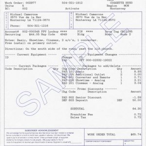 Work Order Forms